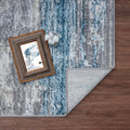 Modern Abstract Blue 8X10 Modern Area Rug, Stain-Resistant Carpet
